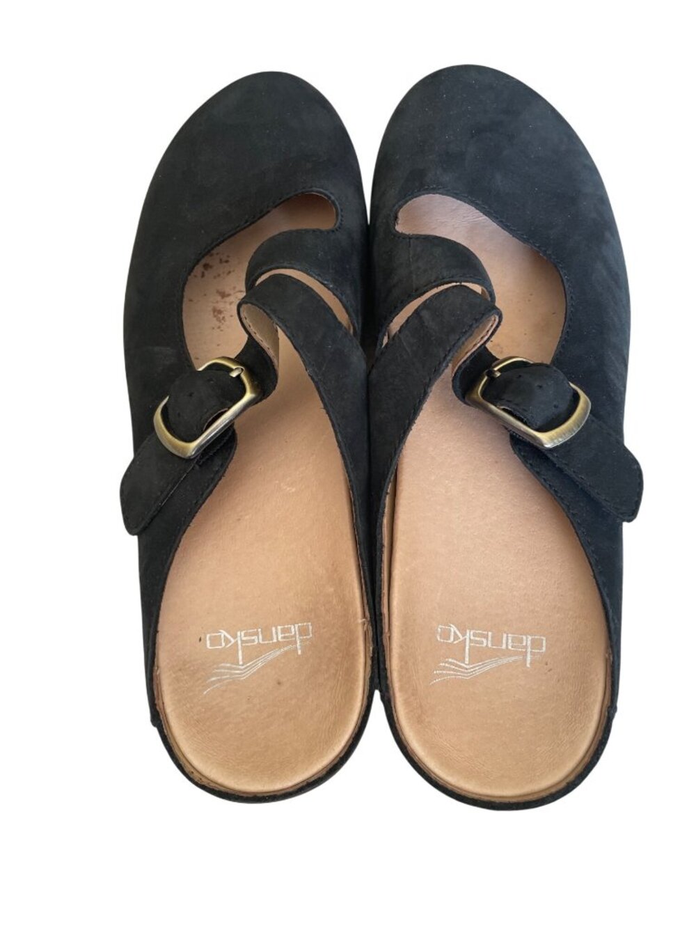 Dansko Britney Mary Jane Style Black Nubuck Leather Clogs Size EU 39 8.5 - Picture 4 of 11